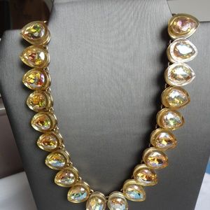 J Crew Iridescent Teardrop Necklace